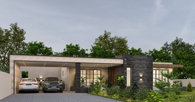 Projekt domu do L: Moderný dizajn